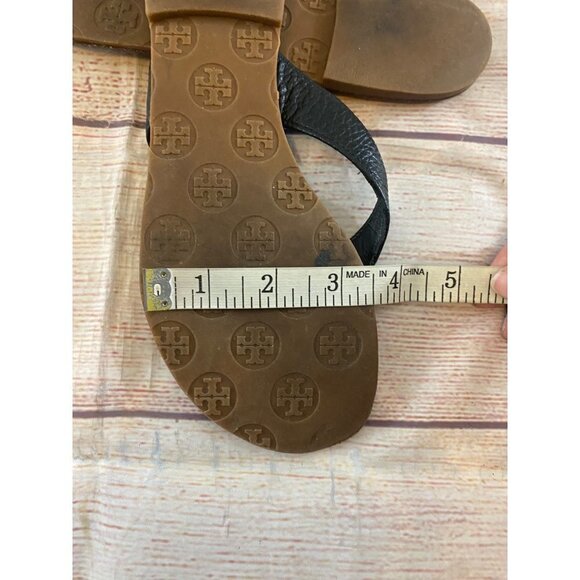 Tory burch Women's Brown Leather Flip Flop Sandals - 7M - Picture 11 of 11